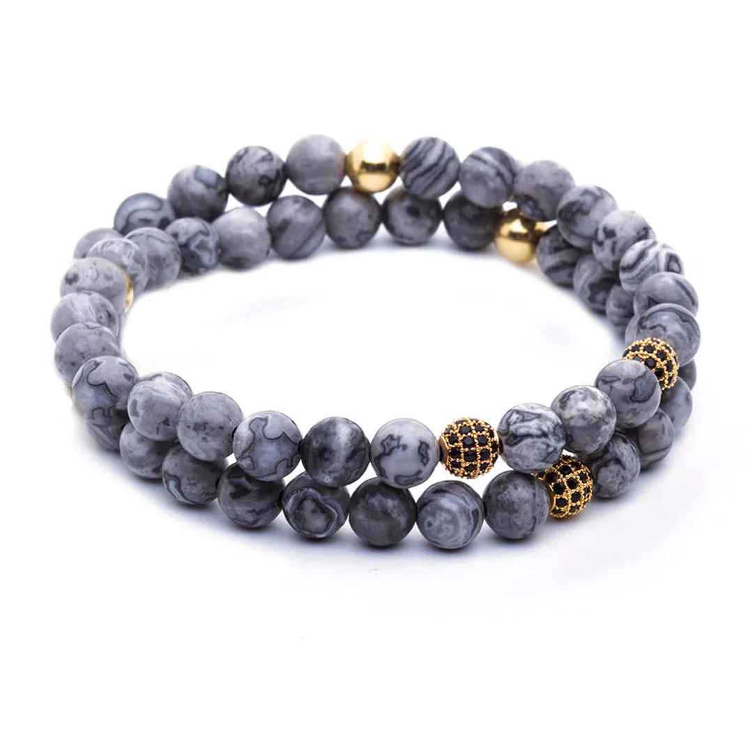 Women's Double Jasper Beaded Bracelets