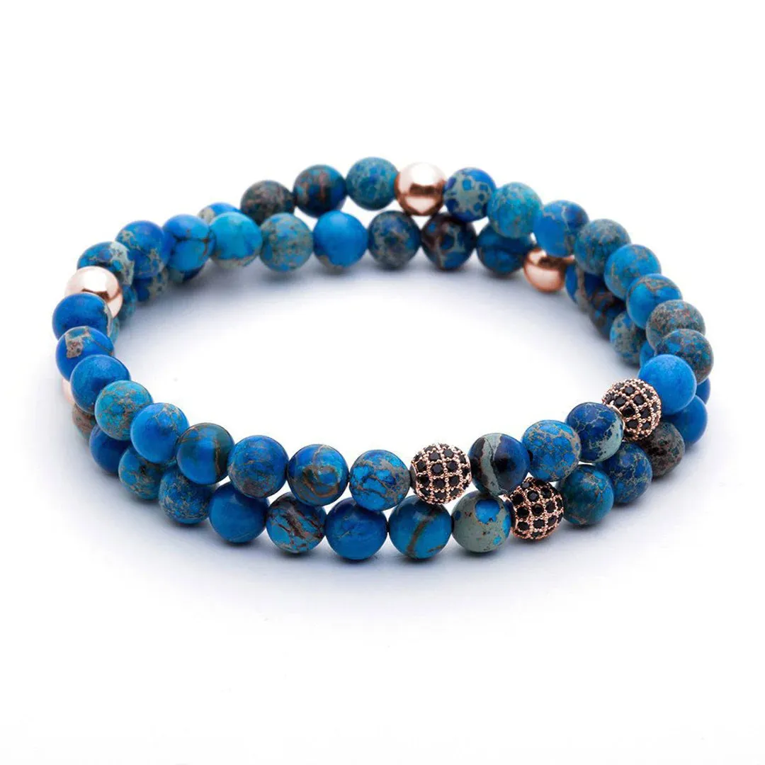 Women's Double Jasper Beaded Bracelets